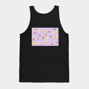 Pastel Mini Fruit on Purple Tank Top